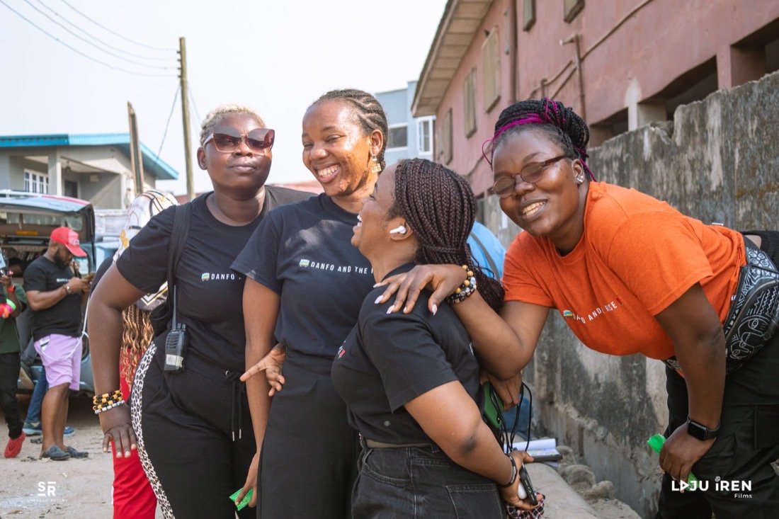 The Twelve10 crew on the ground during a production
